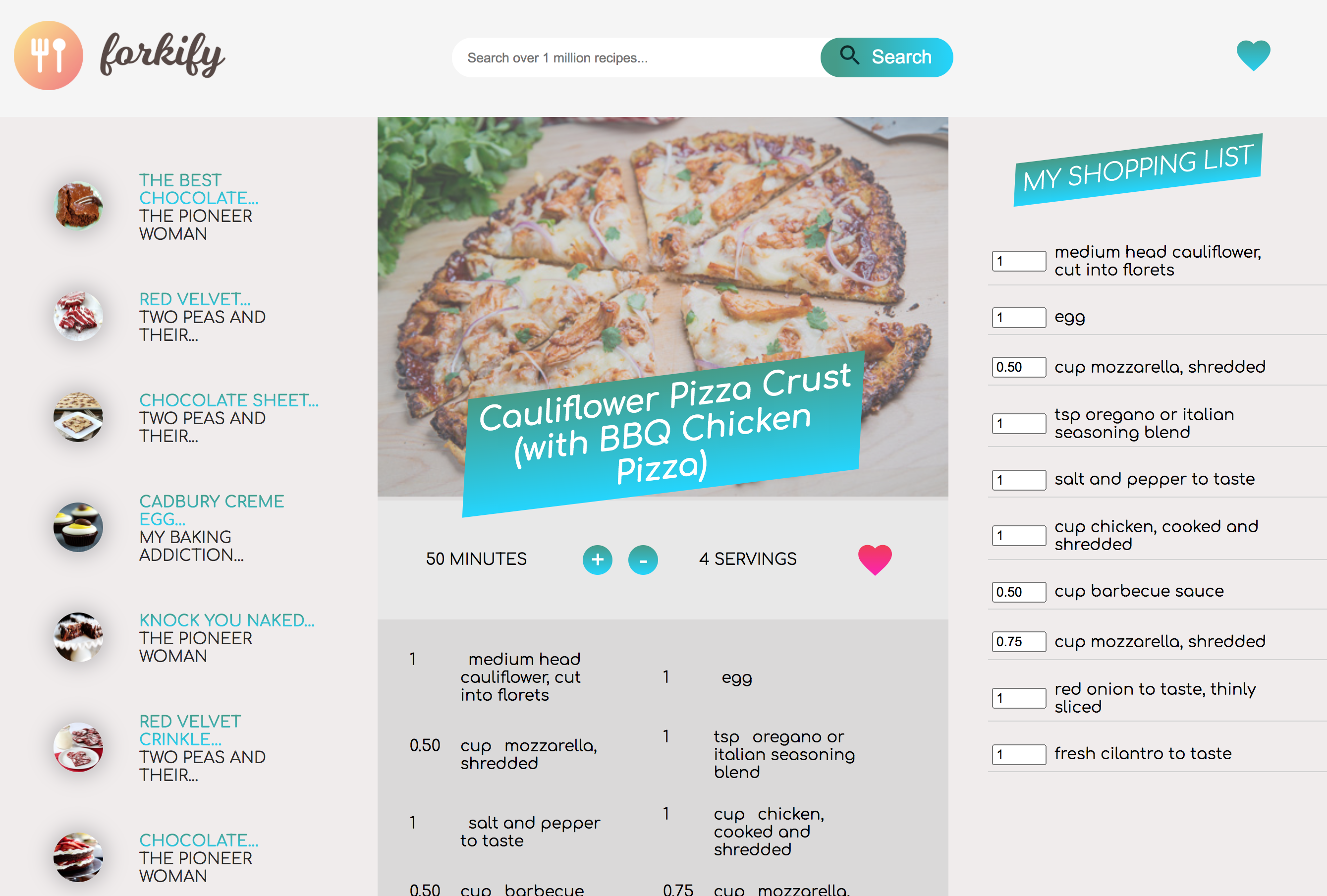 photo of a recipe app